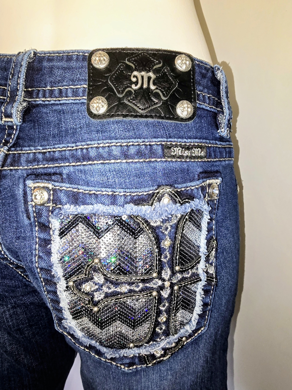 Miss Me Dark Blue Skinny Jeans